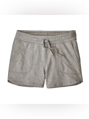 P Patagonia Ahnya Shorts Womens Large Gray Organic Cotton Drawstring